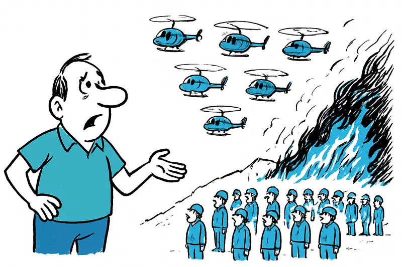 Fire in the Tramuntana: Nine helicopters, 27 firefighters — is that a sufficient response?
