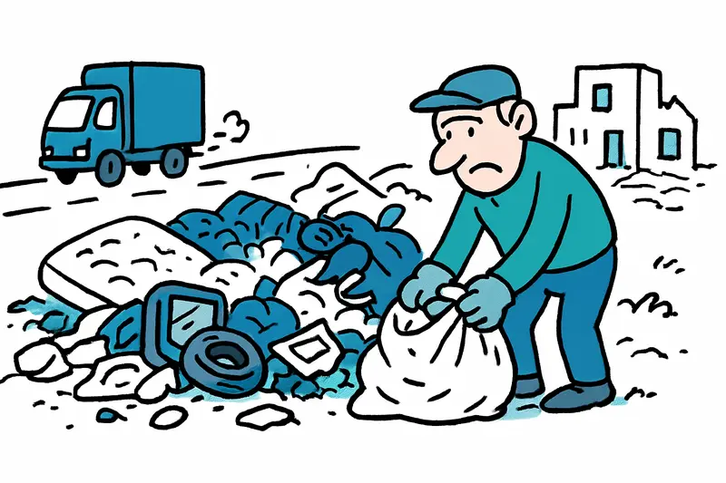 Who will clean up? Illegal rubbish heaps on the highway near Son Gual drive residents onto the streets