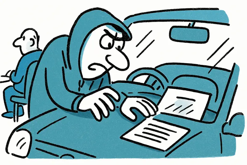 Too many car break-ins in Palma: note on the dashboard as a desperate protection