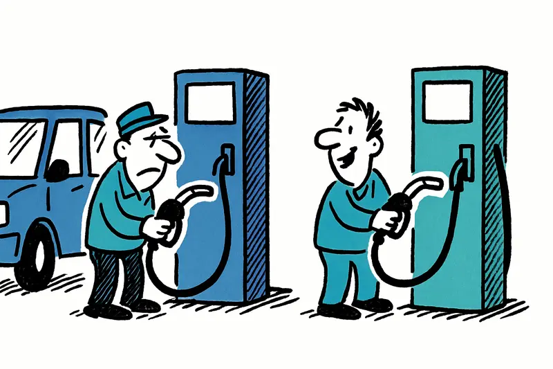 Dos surtidores, dos mundos: Por qué en Mallorca se paga distinto al repostar